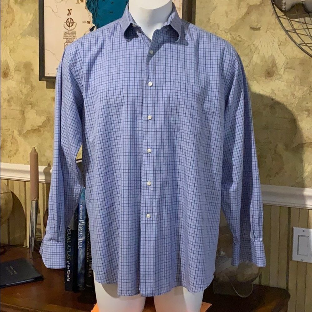 Tommy Bahama Men’s plaid casual button down. 16.5